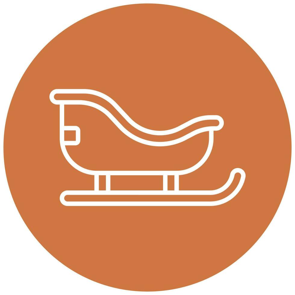 Sled Vector Icon Style