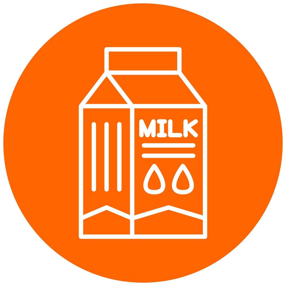 Milk Box Vector Icon Style