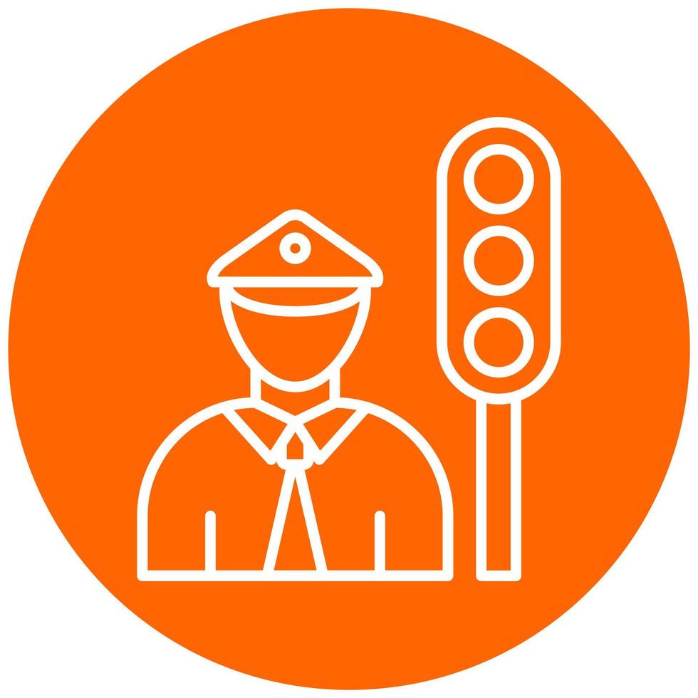 Civilian Traffic Officer Vector Icon Style