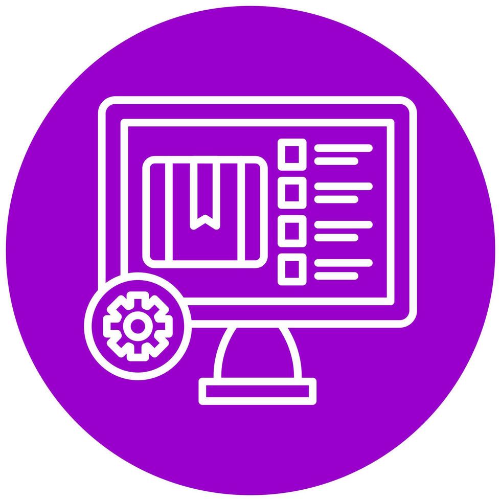 Warehouse Management Sys Vector Icon Style