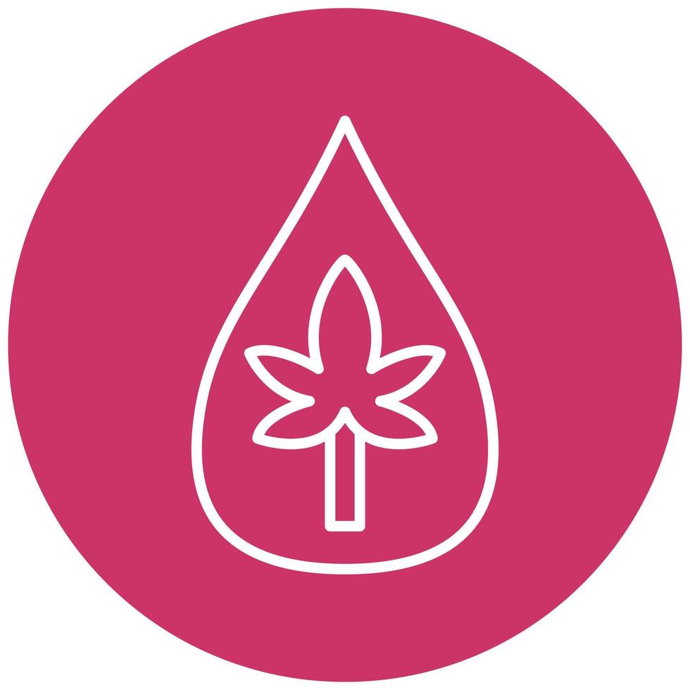 Hemp Oil Vector Icon Style