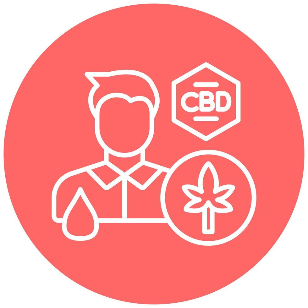 Cbd Oil Users Vector Icon Style