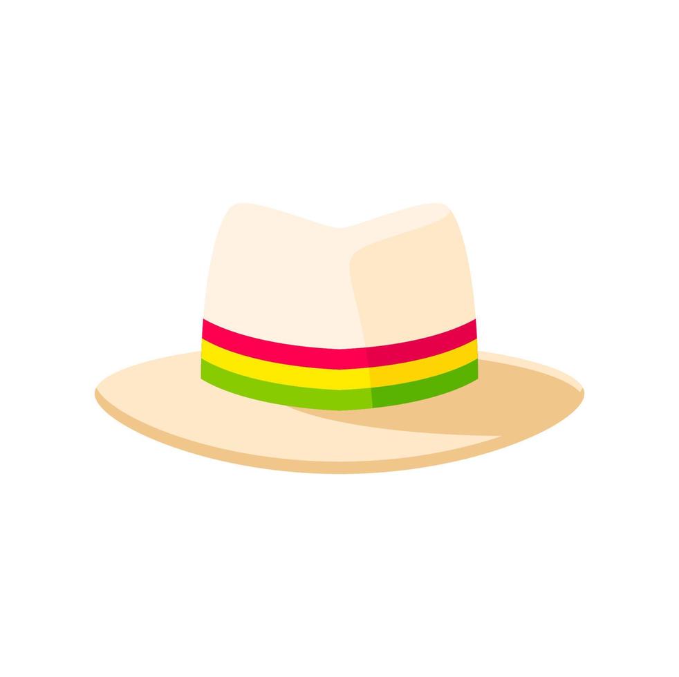 Barranquilla carnival holiday cartoon panama hat vector