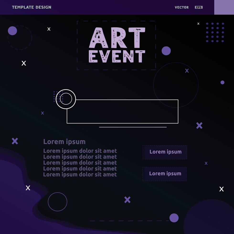 Event art design social media post templates. Design your perfect social media posts vector