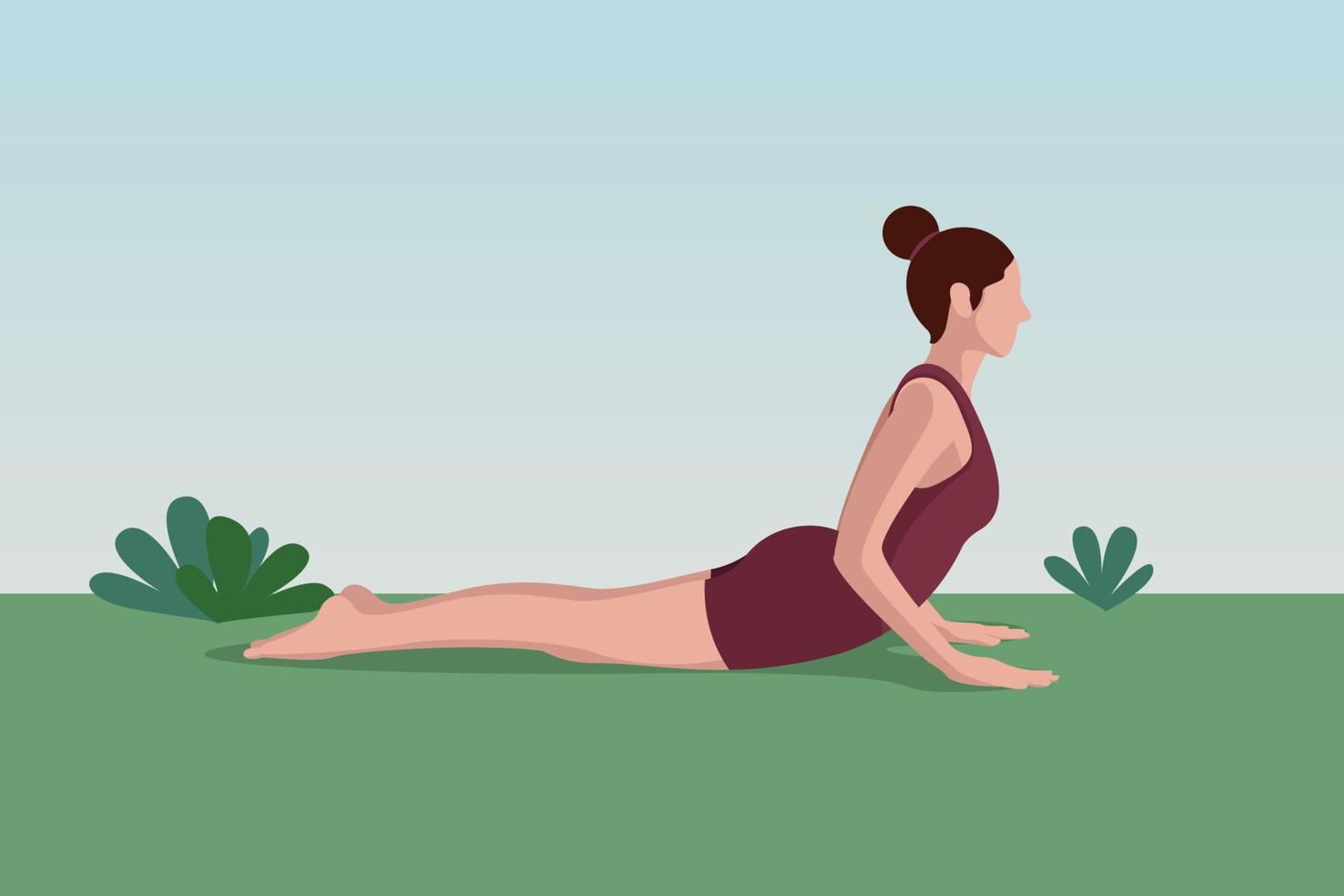 Yoga pose premium vector illustration