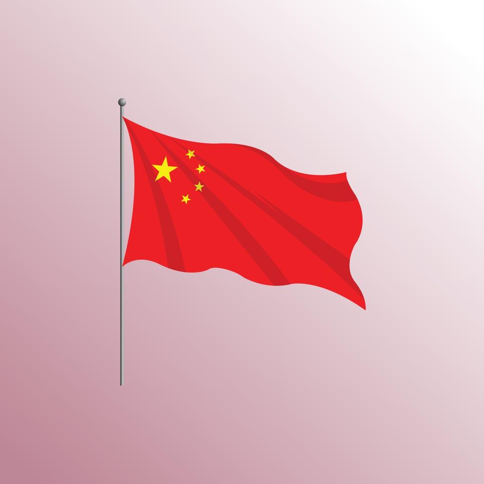 bandera de China prima vector ilustración