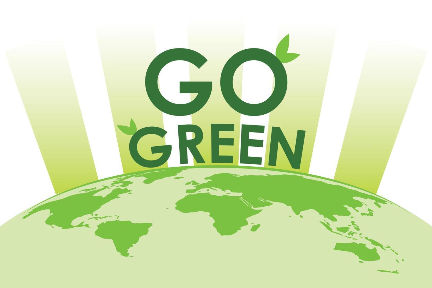 Go green premium vector illustration