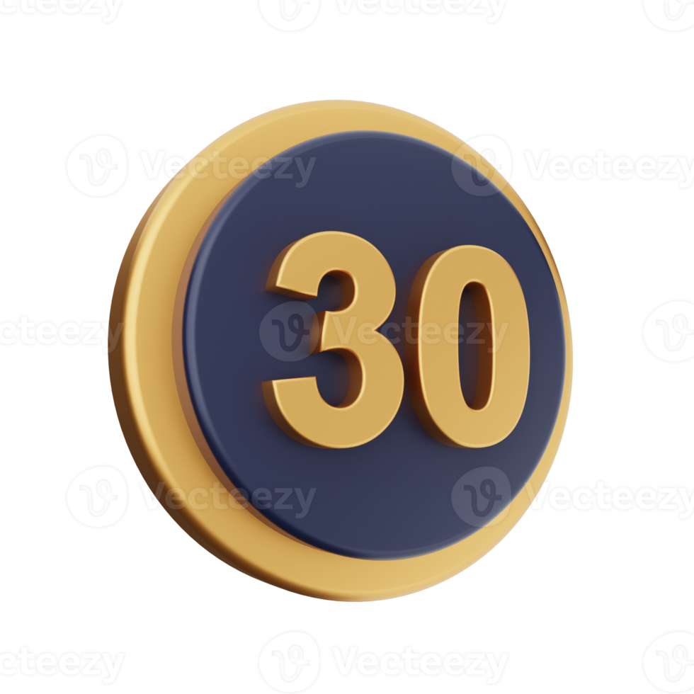 3d number icon illustration png