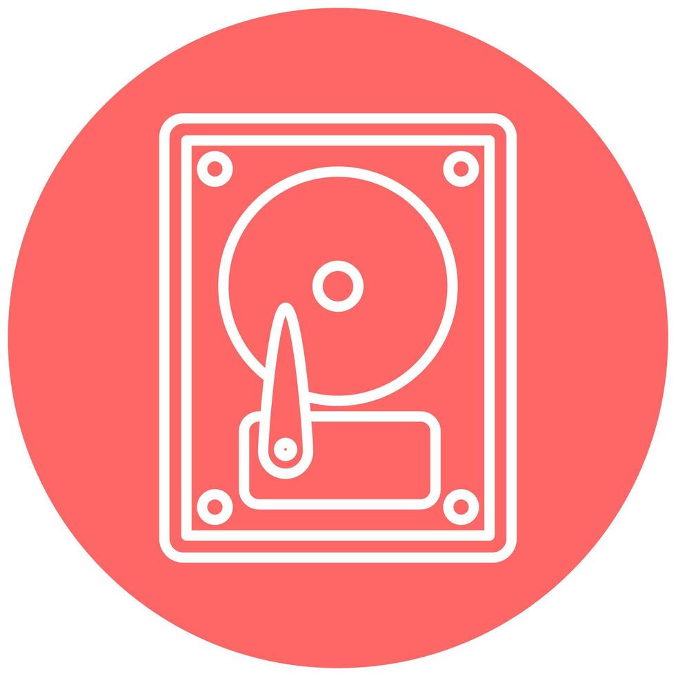 Hard Disk Vector Icon Style