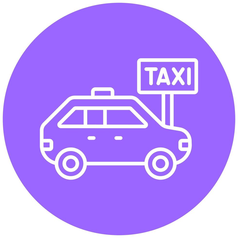 Taxi Stop Vector Icon Style