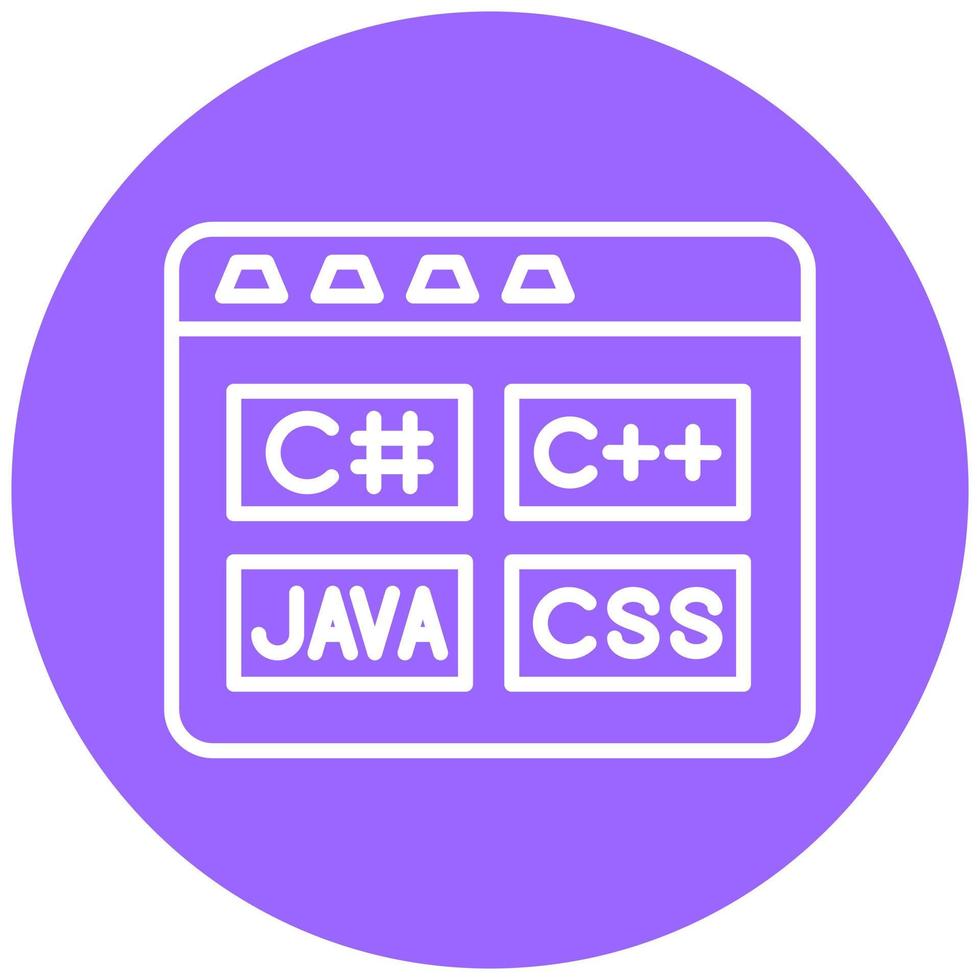 Coding Language Vector Icon Style 22049644 Vector Art at Vecteezy