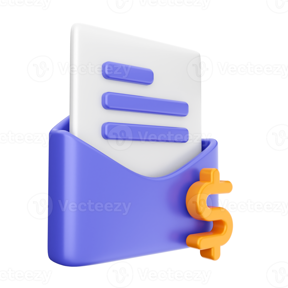 3d email mail message envelope png