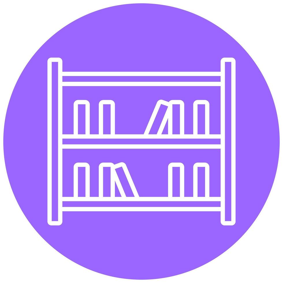 Bookshelf Vector Icon Style