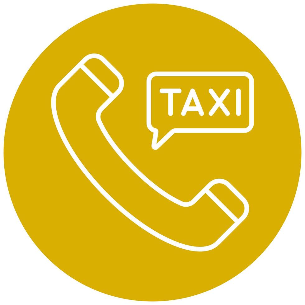 Call Taxi Vector Icon Style