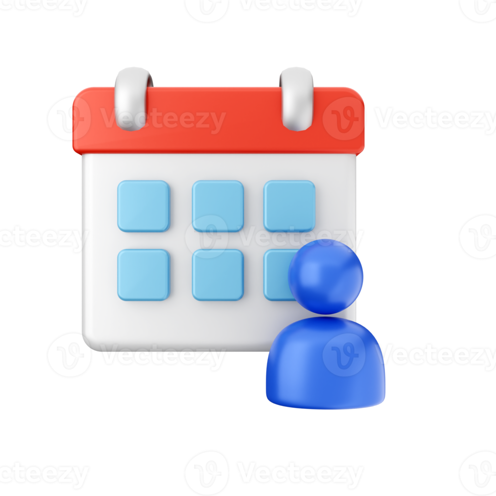 3d kalender evenement datum dag schema icoon illustratie png