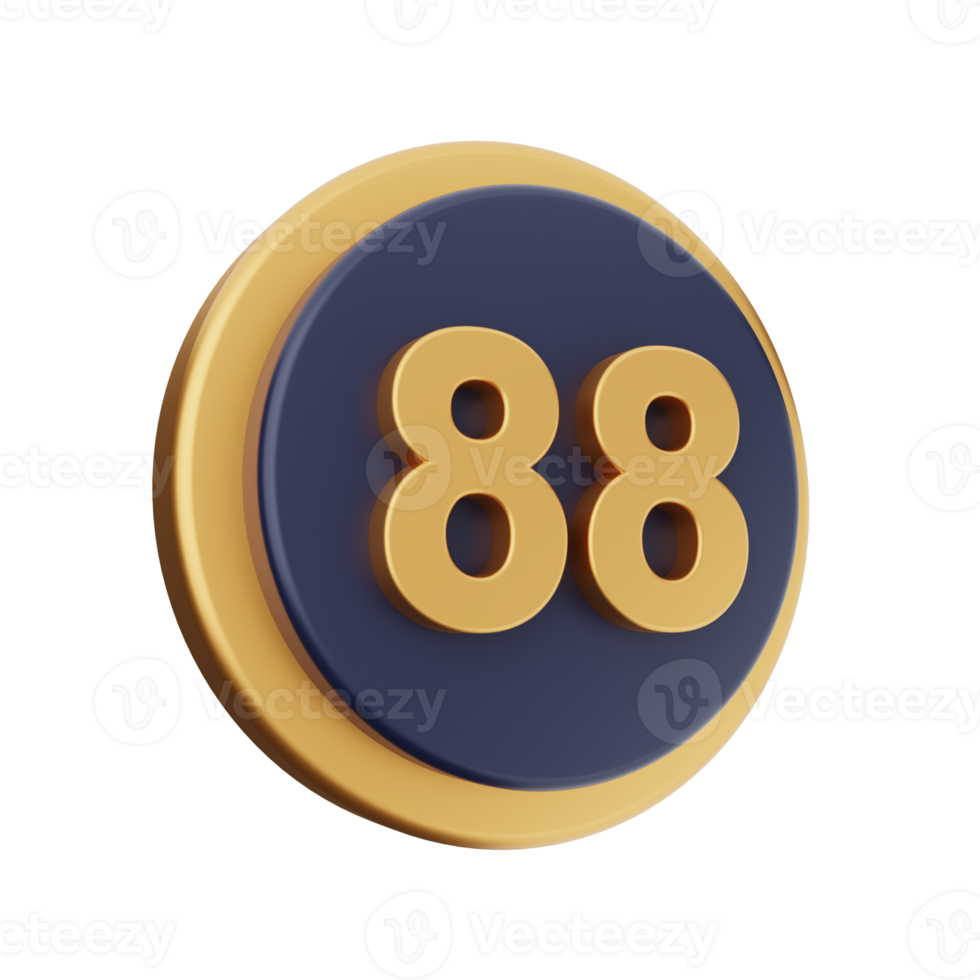 3d number icon illustration png