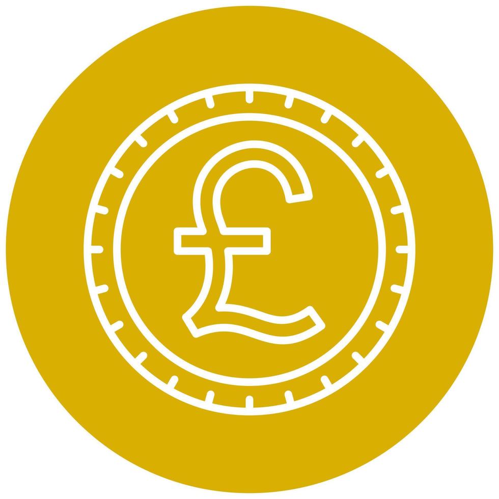 British Pound Vector Icon Style