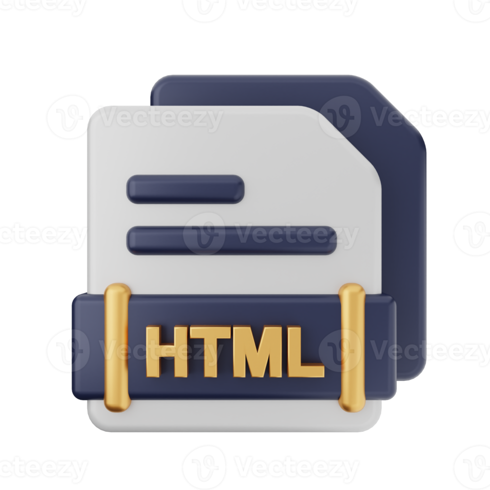 3d het dossier html formaat icoon png