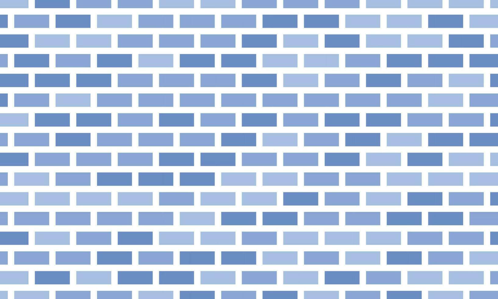 Flat cartoon blue brick wall background. texture pattern for continuous replicate. vector