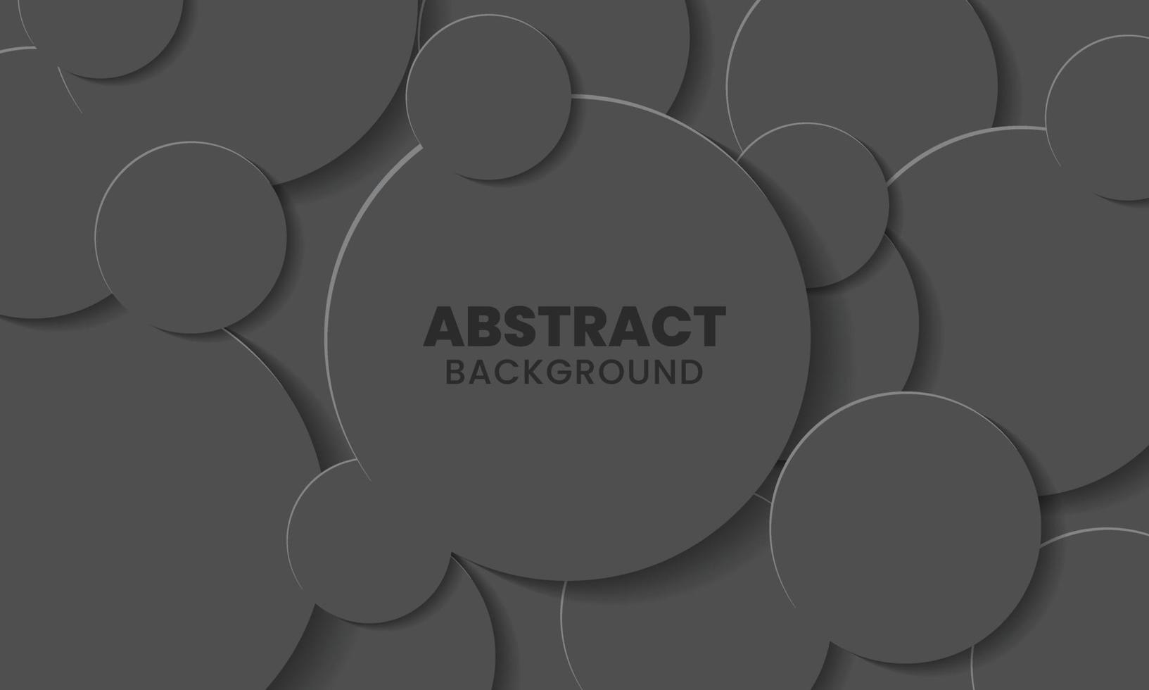 Modern minimal dark 3d circle background. Elegant black design for web, presentation, wallpaper vector