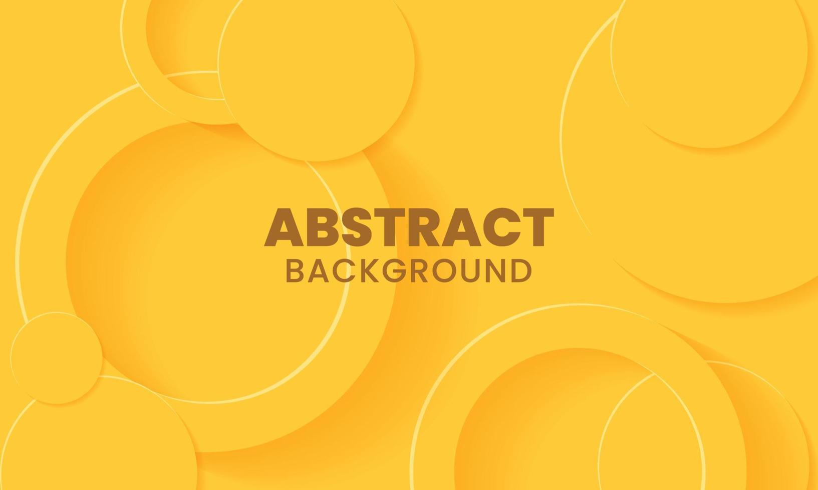 Minimal background with abstract 3d yellow circle shapes. Trendy yellow design for web, presentation, wallpaper vector