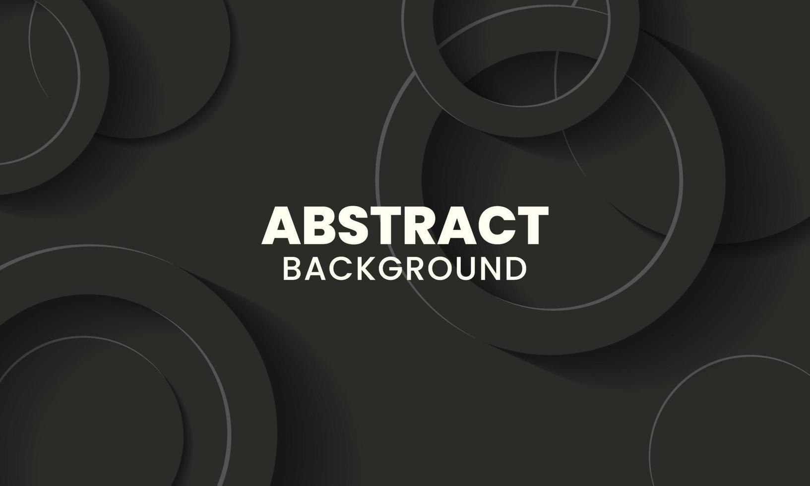 Modern minimal black 3d circle background. Elegant dark design for web, presentation, wallpaper vector