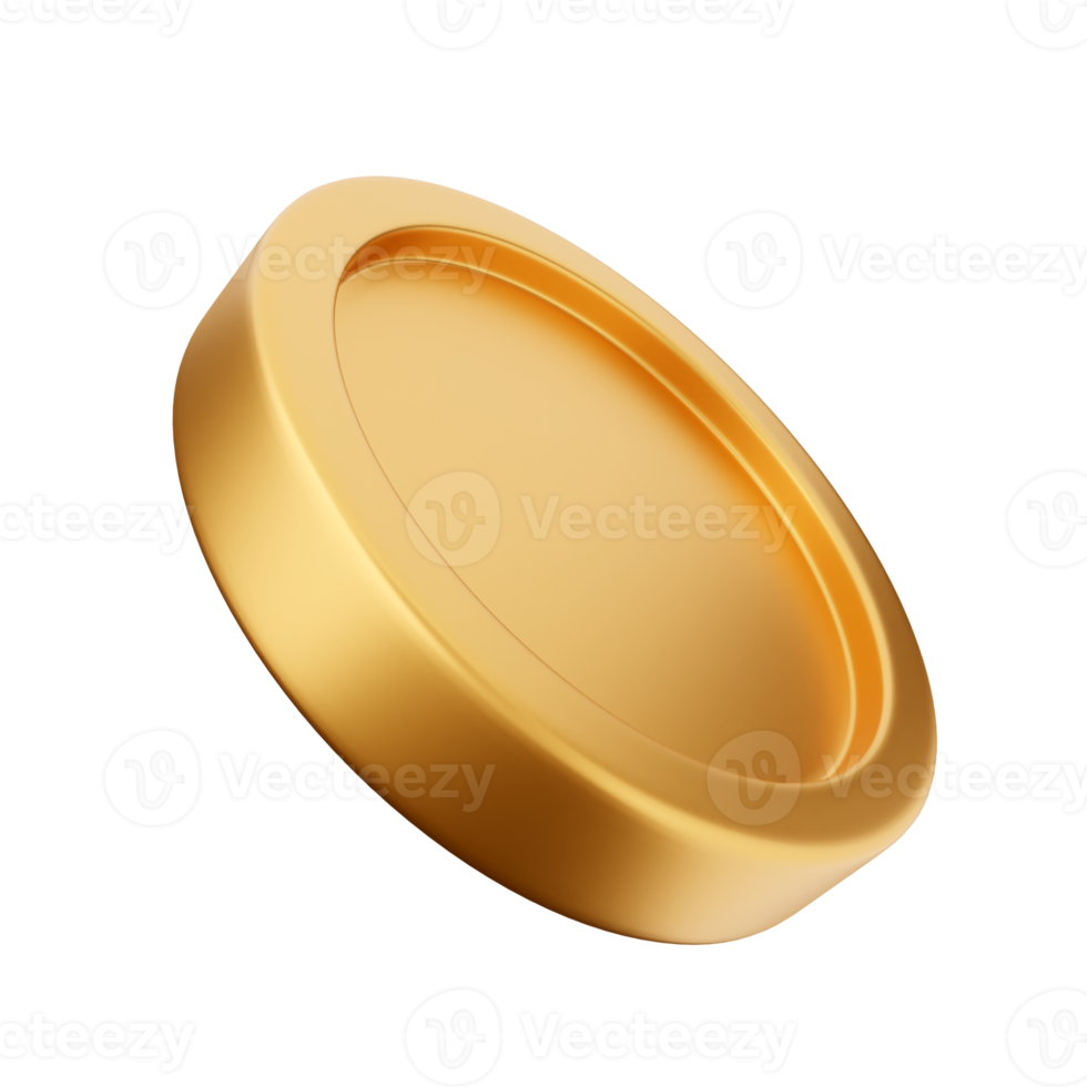 3d moeda ouro bronze prata ícone png