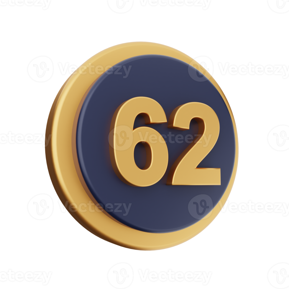 3d number icon illustration png