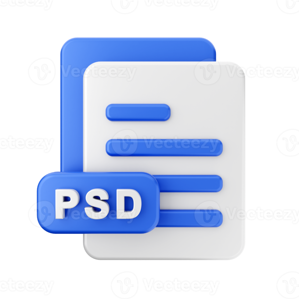 3d fichier psd dossier icône illustration png