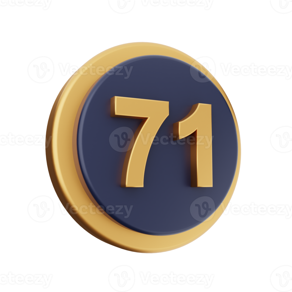 3d number icon illustration png