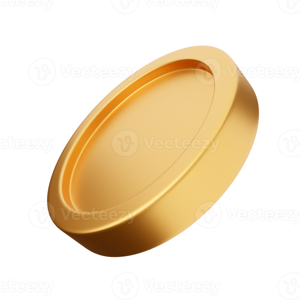 3d moeda ouro bronze prata ícone png