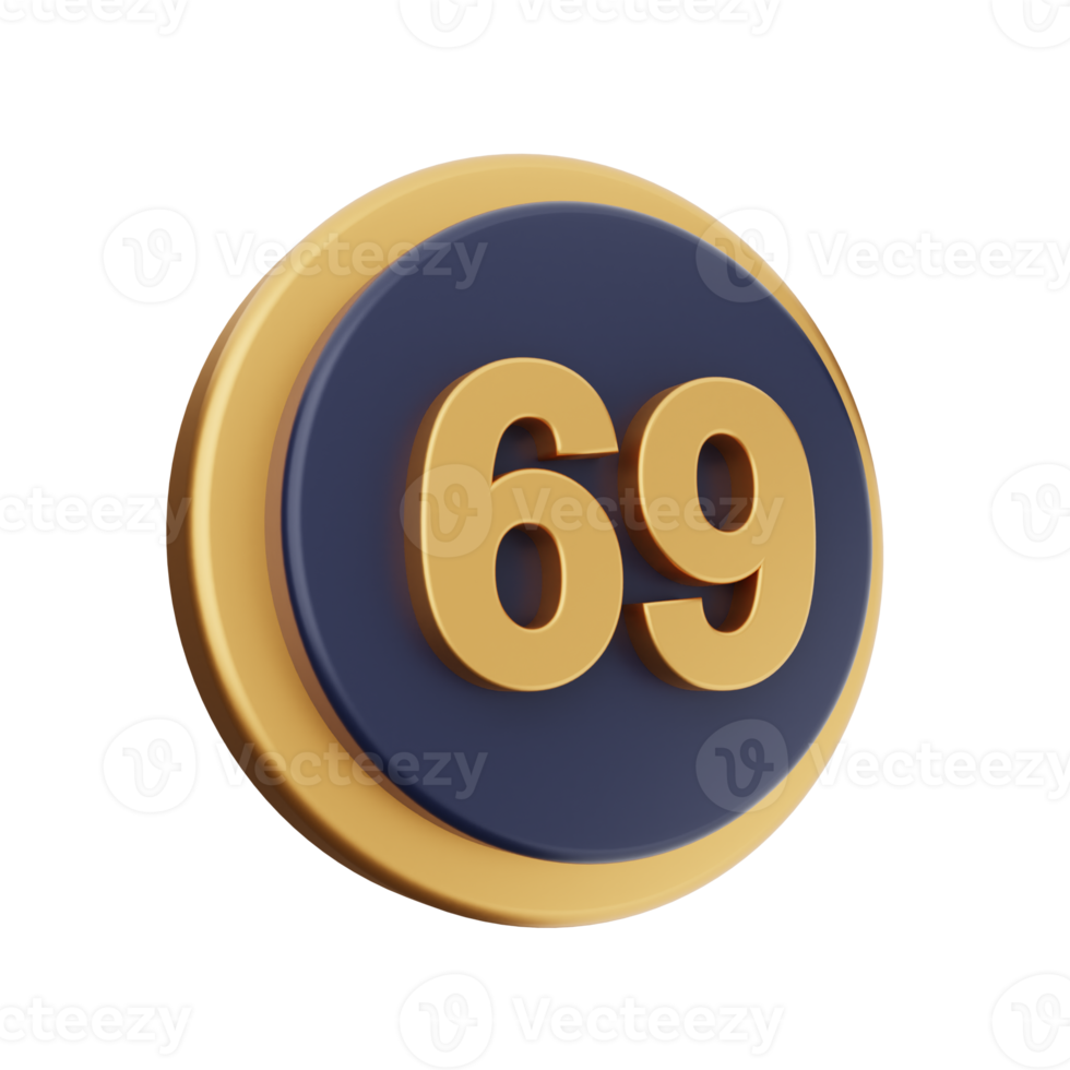 3d number icon illustration png