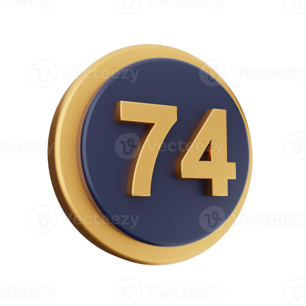 3d number icon illustration png