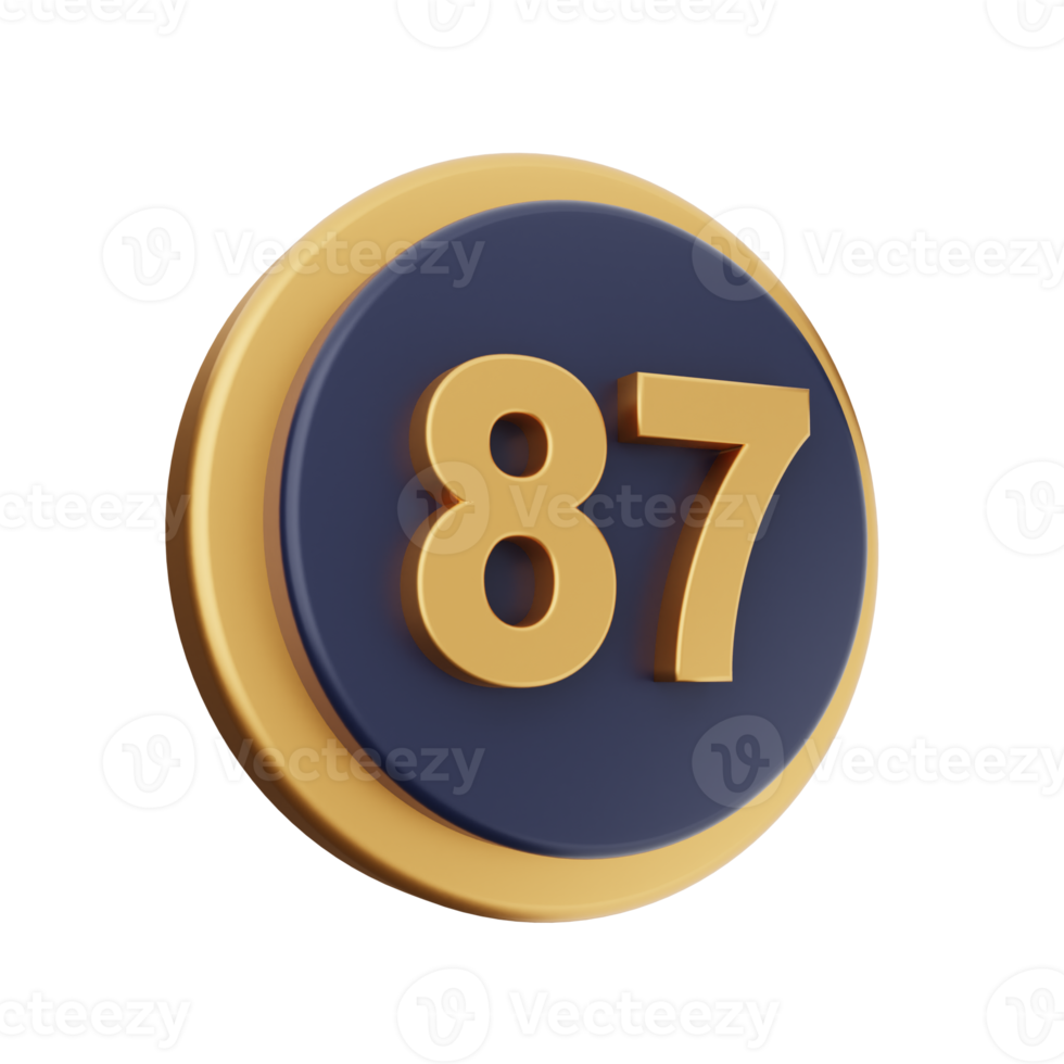 3d number icon illustration png