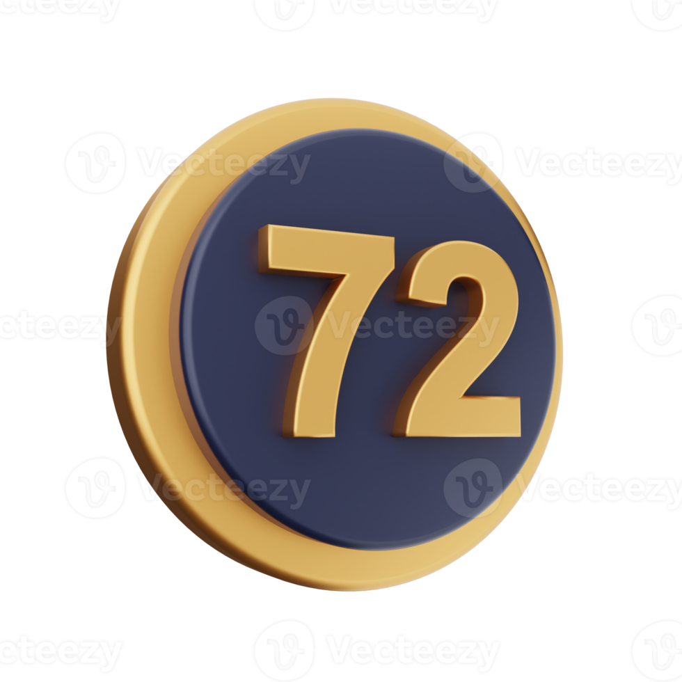 3d number icon illustration png