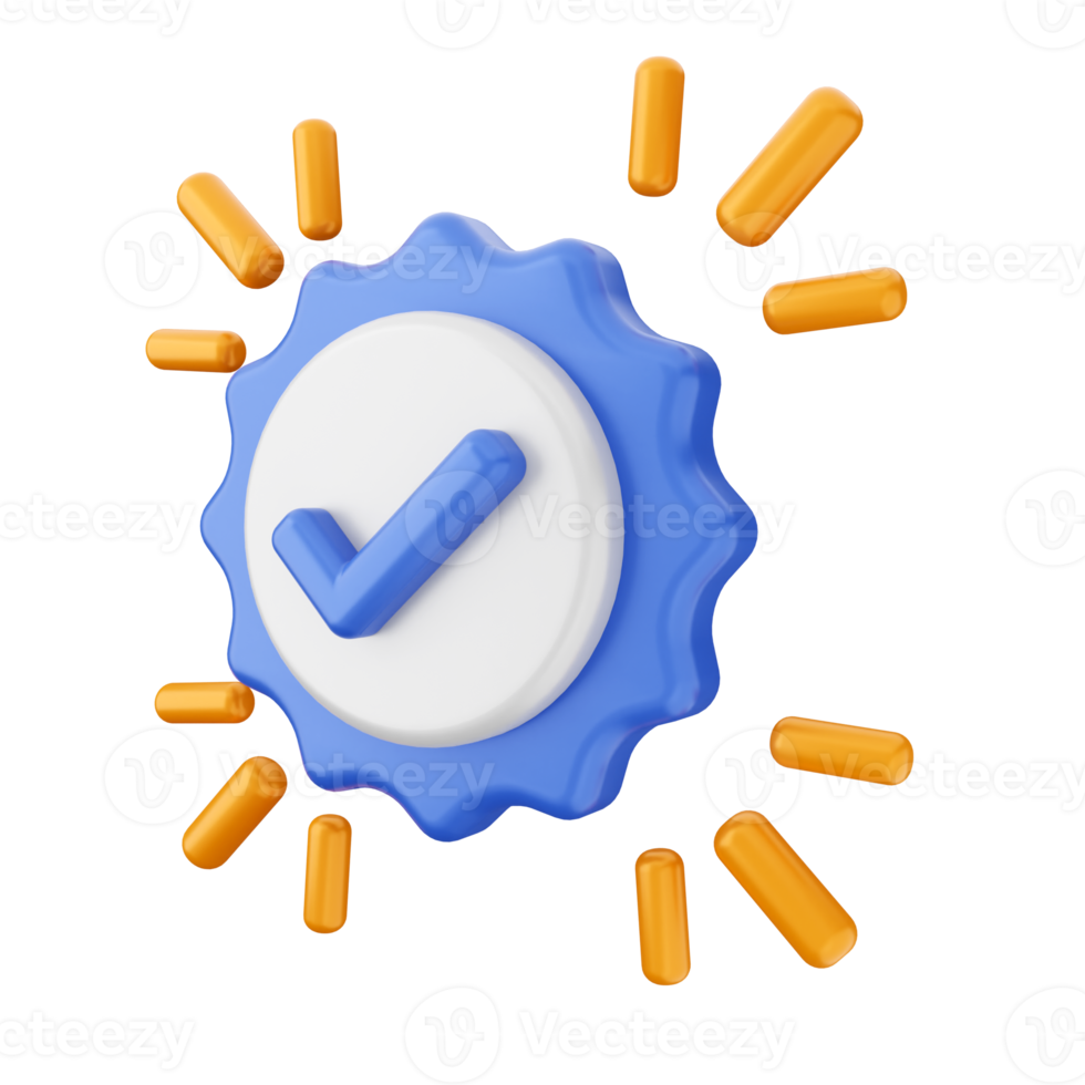 3d verification check validate icon png