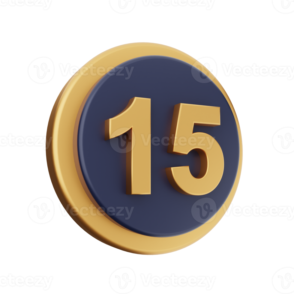 3d number icon illustration png