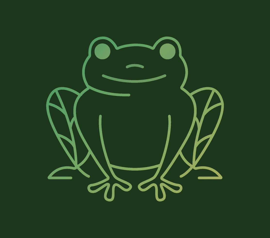 Frog. Vector illustration of a toad.