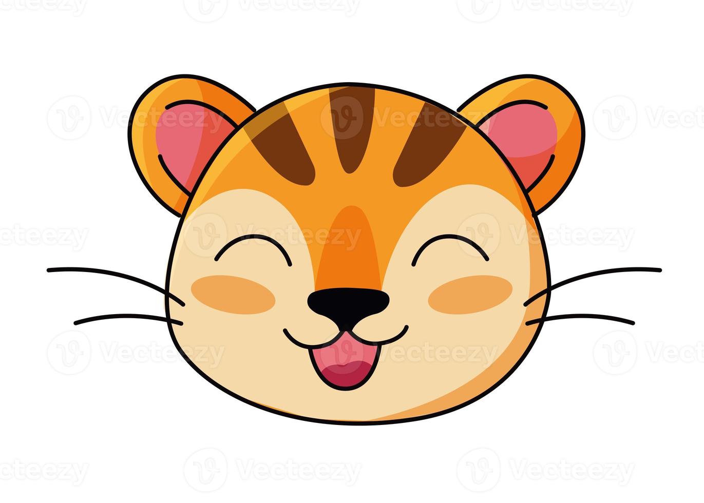 The tiger smiles. Vector image. photo