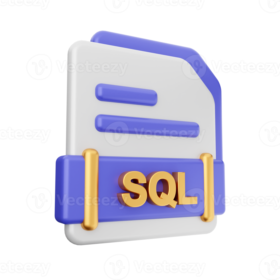 3d file SQL format icon png