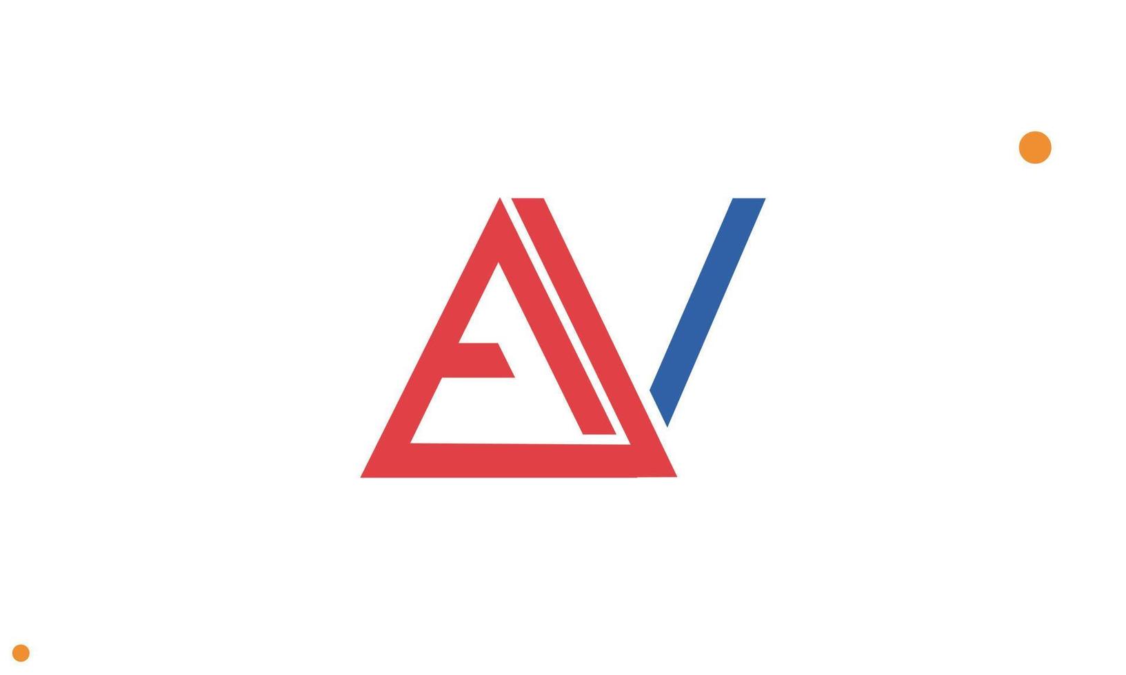 letras del alfabeto iniciales monograma logo av, va, a y v vector