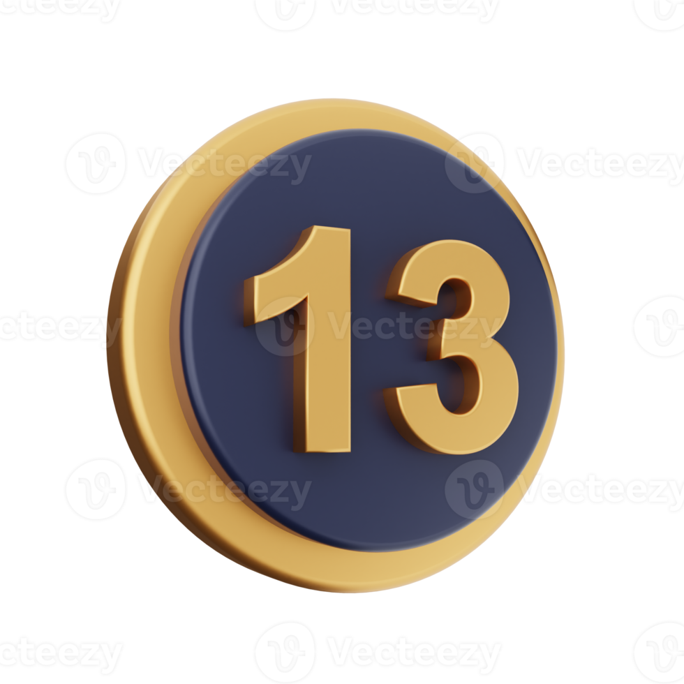 3d number icon illustration png