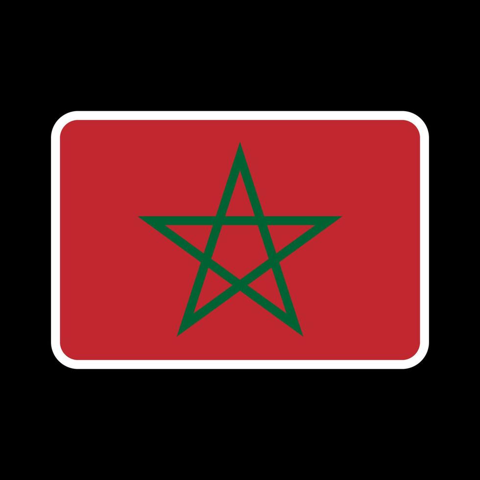 bandera de marruecos, colores oficiales y proporción. ilustración vectorial vector