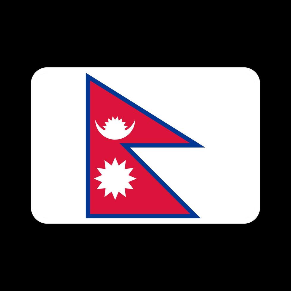 bandera de nepal, colores oficiales y proporción. ilustración vectorial vector