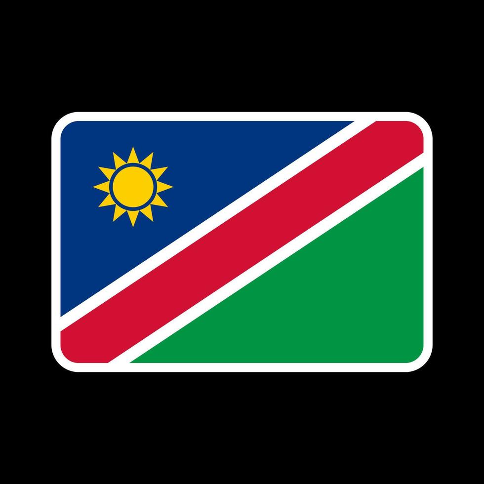 bandera de namibia, colores oficiales y proporción. ilustración vectorial vector