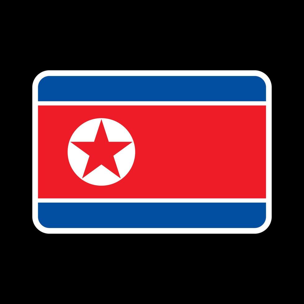 North Korea flag, official colors and proportion. Vector illustration.