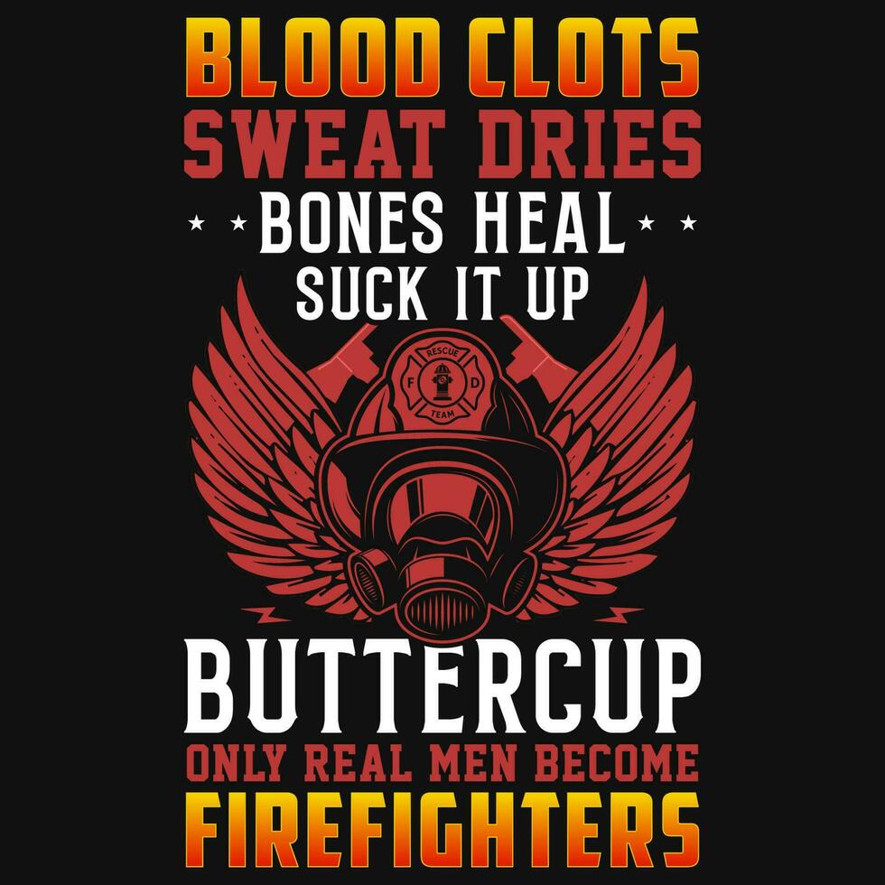 Firefighter graphics tshirt design vector