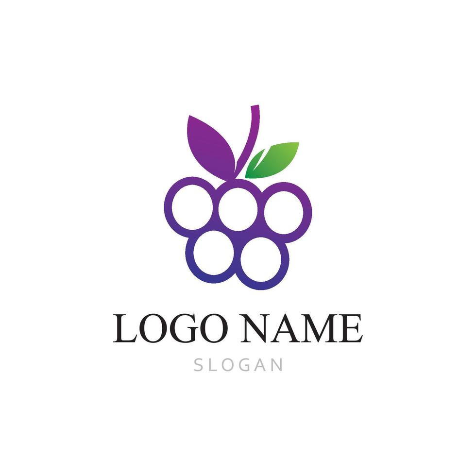 Grapes vector icon illustration design