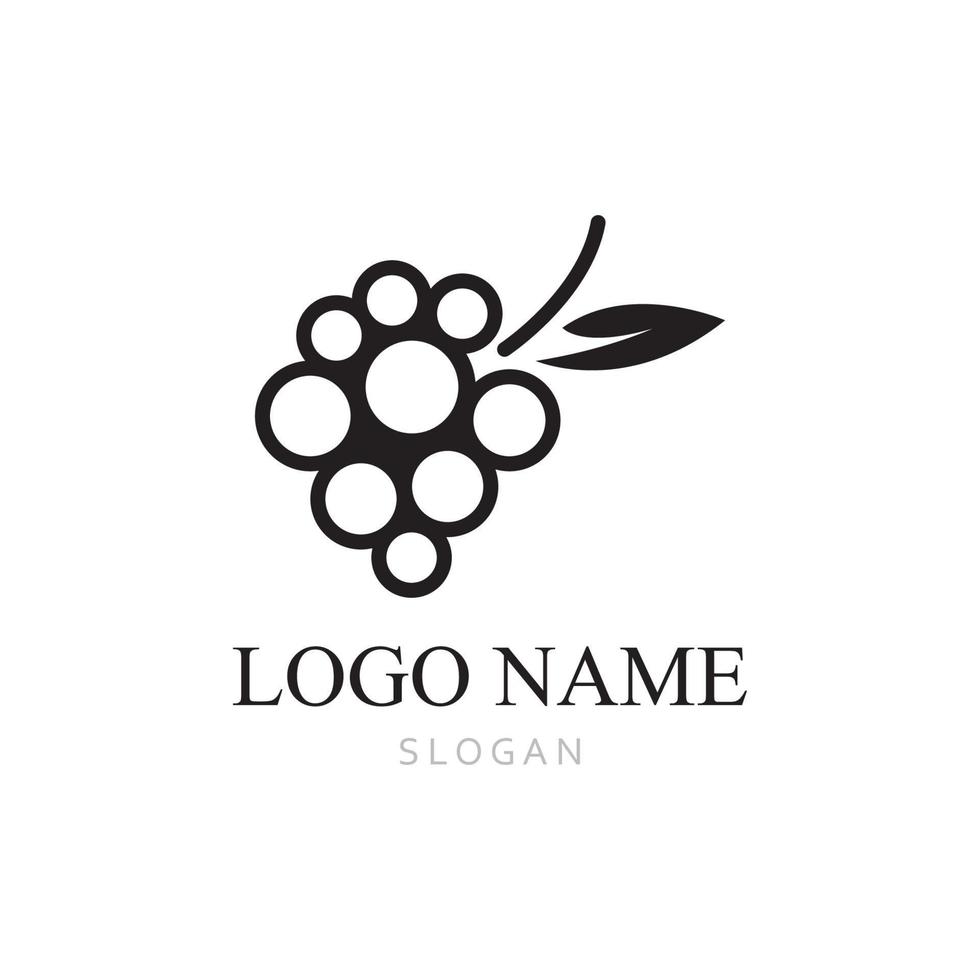 Grapes vector icon illustration design