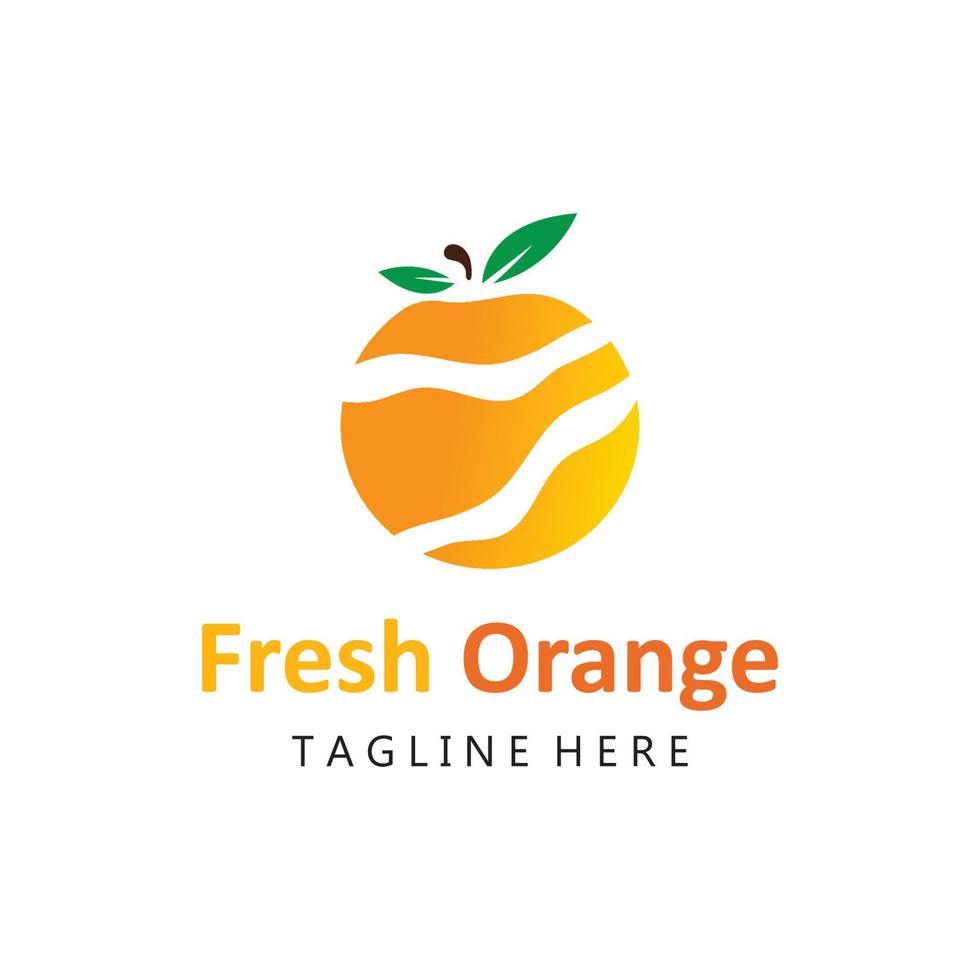 diseño de logotipo naranja vector